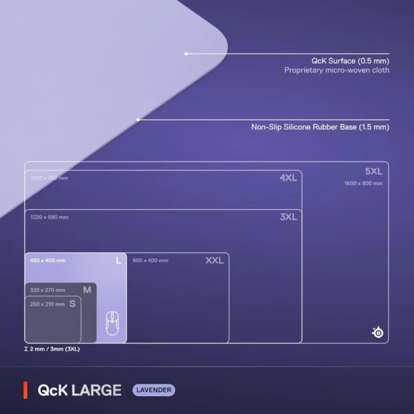MOUSEPAD QCK LARGE CLASSIC STEELSERIES | LAVANDA