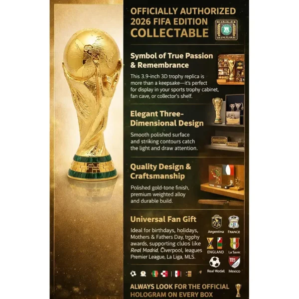 TROFEO RÉPLICA FIFA WORLD CUP 2026 10 CM