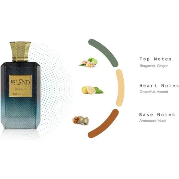 PERFUME KHADLAJ ISLAND DREAMS EXTRAIT DE PARFUM UNISEX 3.4 OZ / 100 ML