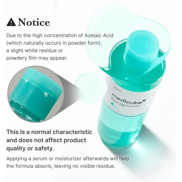 b0fn3vx6np_5_webp.webp TÓNICO MEDICUBE AZELAIC ACID + NIACINAMIDE TONER 8.45 OZ / 250 ML