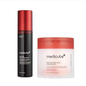 SET MEDICUBE RED EXFOLIANTE Y TONIFICANTE 2 PZS