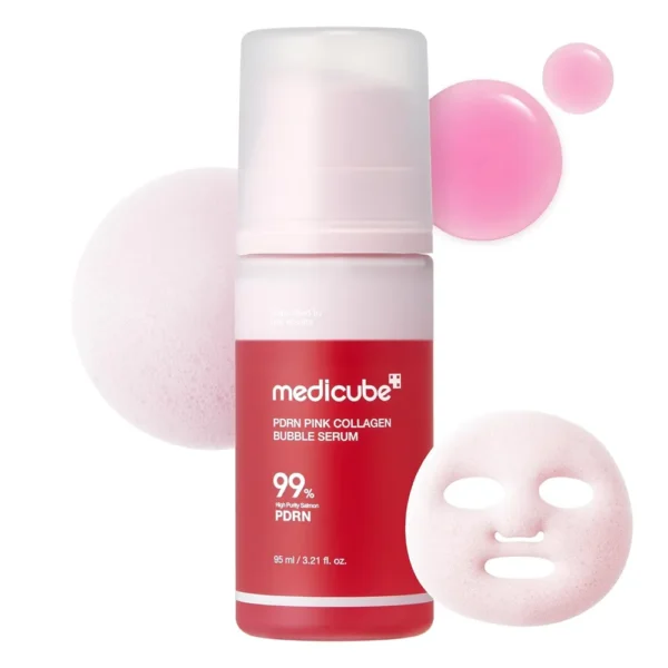 SERUM DE BURBUJAS DE COLAGENO ROSA MEDICUBE PDRN 3.21 OZ / 95 ML