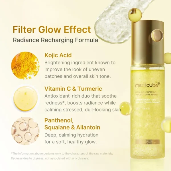SERUM EN BRUMA MEDICUBE ACIDO KOJICO Y CURCUMA 3.38 OZ / 100 ML