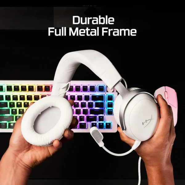 AUDÍFONOS ALÁMBRICOS HYPERX CLOUD III | BLANCO