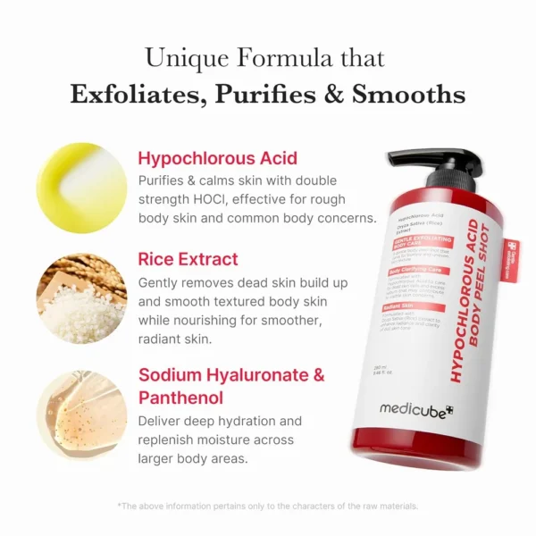 SERUM EXFOLIANTE CORPORAL MEDICUBE ACIDO HIPOCLOROSO 9.46 OZ / 280 ML