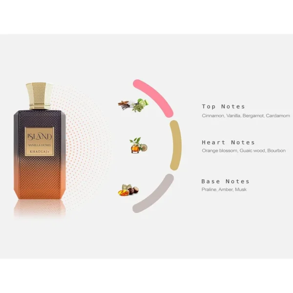 PERFUME KHADLAJ ISLAND VANILLA DUNES EXTRAIT DE PARFUM HOMBRE 3.4 OZ / 100 ML