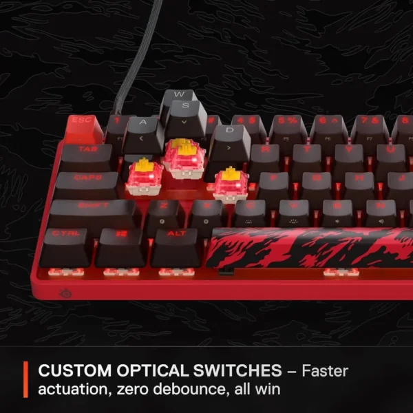 (REACONDICIONADO) TECLADO ALÁMBRICO MECÁNICO APEX 9 MINI FAZE CLAN EDITION STEELSERIES | ROJO