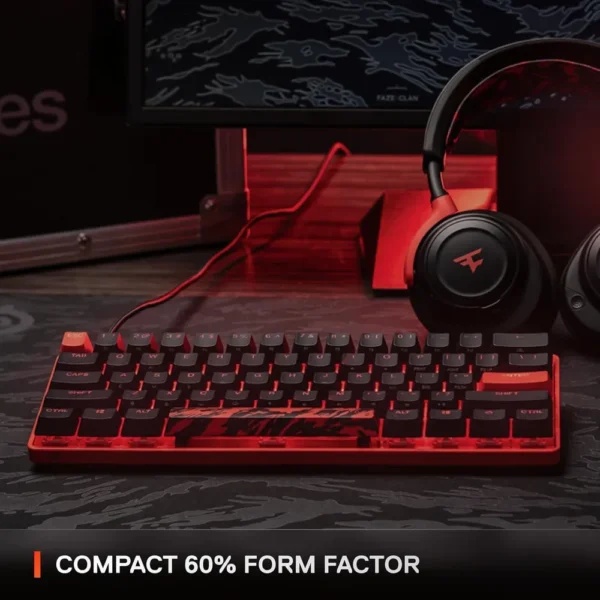 (REACONDICIONADO) TECLADO ALÁMBRICO MECÁNICO APEX 9 MINI FAZE CLAN EDITION STEELSERIES | ROJO