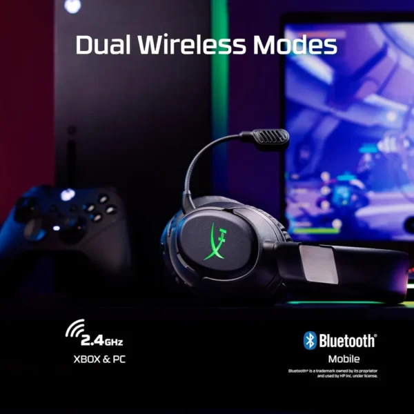 AUDÍFONOS INALÁMBRICOS HYPERX CLOUDX FLIGHT 2 | NEGRO