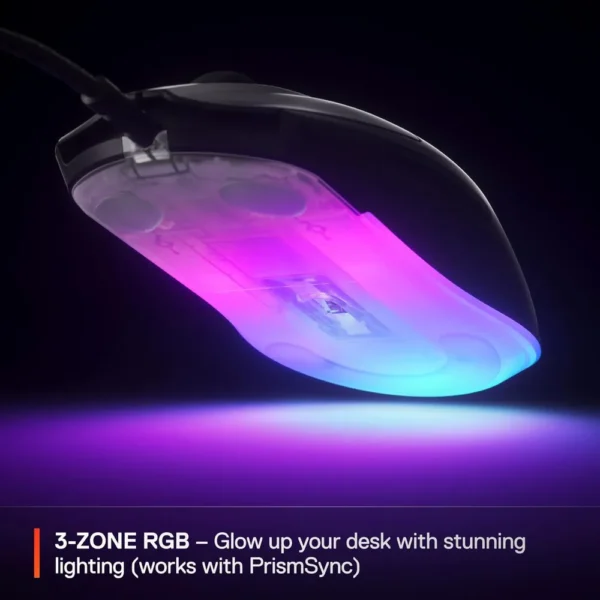 (REACONDICIONADO) MOUSE ALÁMBRICO RIVAL 3 GEN 2 STEELSERIES | NEGRO