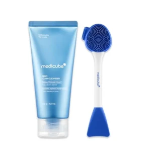 SET LIMPIADOR FACIAL SIN ESPUMA Y CEPILLO PARA POROS MEDICUBE 2 PZS
