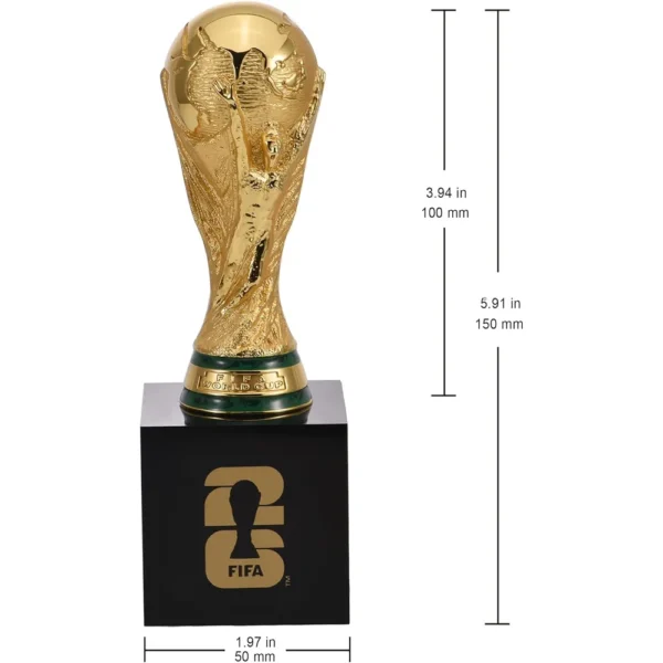 TROFEO 3D FIFA WORLD CUP 2026 BASE ACRILICA 15 CM