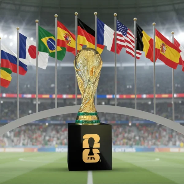 TROFEO 3D FIFA WORLD CUP 2026 BASE ACRILICA 15 CM