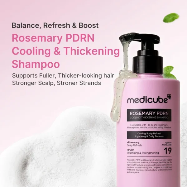 SHAMPOO MEDICUBE ROMERO Y POLVO DENSIFICADOR 13.52 OZ / 400 ML