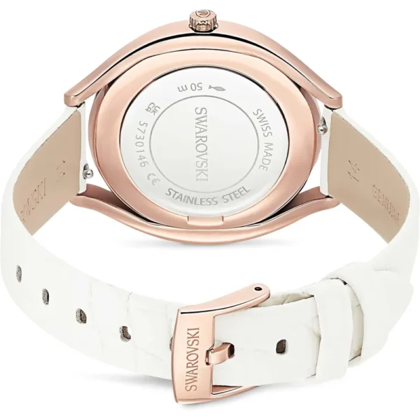SWAROVSKI RELOJ CRYSTALLINE AURA PARA MUJER | WHITE, ROSE GOLD-TONE FINISH