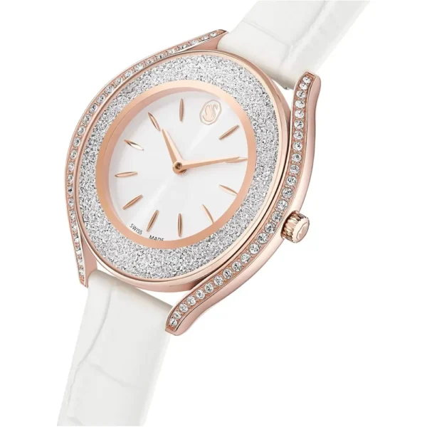 SWAROVSKI RELOJ CRYSTALLINE AURA PARA MUJER | WHITE, ROSE GOLD-TONE FINISH