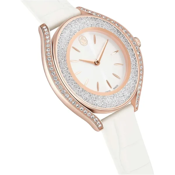 SWAROVSKI RELOJ CRYSTALLINE AURA PARA MUJER | WHITE, ROSE GOLD-TONE FINISH