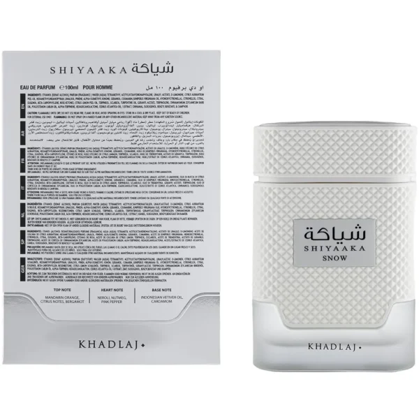 PERFUME KHADLAJ SHIYAAKA SNOW EDP HOMBRE 3.4 OZ / 100 ML