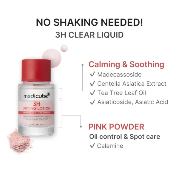 LOCION SECANTE NOCTURNA MEDICUBE 3H - 0.67 OZ / 20 ML