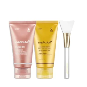 SET MASCARILLAS FACIALES NOCTURNAS MEDICUBE VIRAL GLASS GLOW 3 PZS