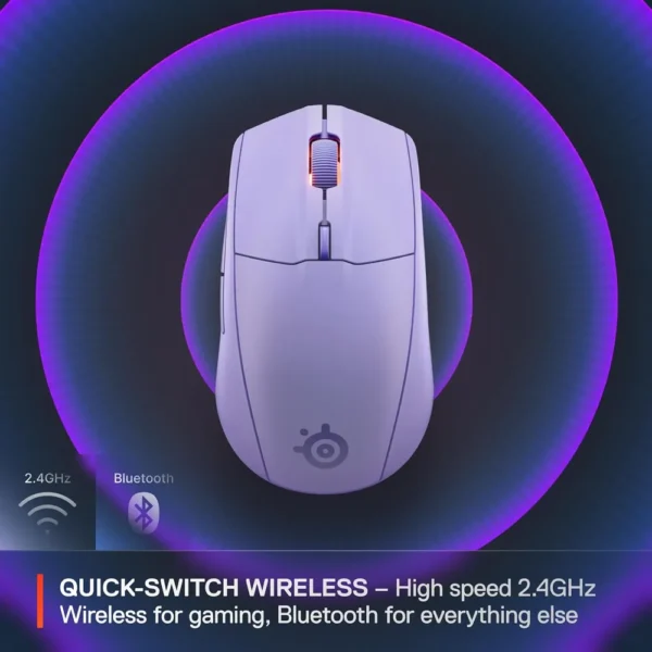 (REACONDICIONADO) MOUSE INALÁMBRICO RIVAL 3 GEN 2 STEELSERIES | LAVANDA