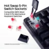 TECLADO ALÁMBRICO HYPERX ORIGINS 2 65 HOT SWAP | NEGRO