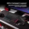 TECLADO ALÁMBRICO HYPERX ORIGINS 2 65 HOT SWAP | NEGRO