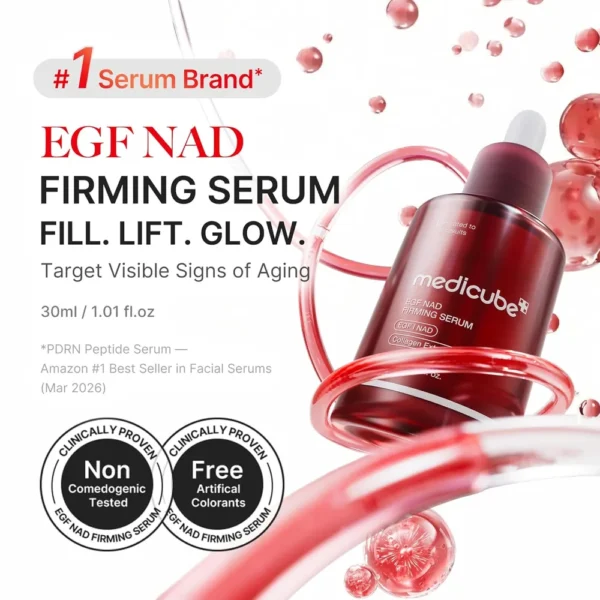 SERUM REAFIRMANTE MEDICUBE NAD EGF ROSTRO Y CUELLO 1 OZ / 30 ML