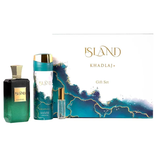 SET KHADLAJ ISLAND EXTRAIT DE PARFUM UNISEX 3 PIEZAS