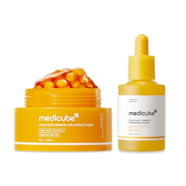SET ILUMINADOR CAPSULAS ACIDO KOJICO MEDICUBE 2 PZS