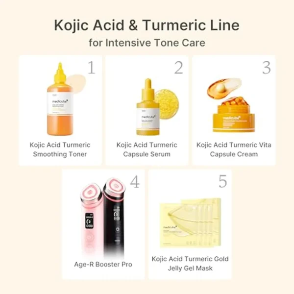 SET ILUMINADOR CAPSULAS ACIDO KOJICO MEDICUBE 2 PZS