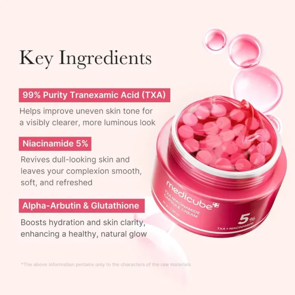 SET CREMA EN CÁPSULAS MEDICUBE ÁCIDO KÓJICO CÚRCUMA Y TXA 2 PZS