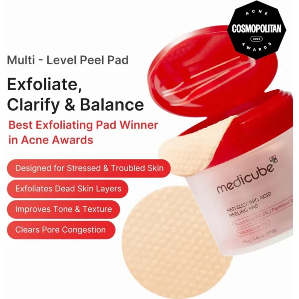 SET ALMOHADILLAS ACLARADORAS Y CREMA CALMANTE MEDICUBE 2 PZS