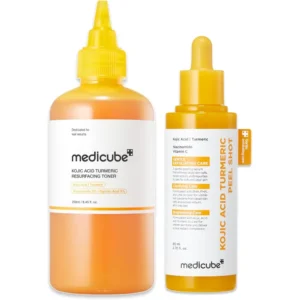 SET FACIAL MEDICUBE CON ÁCIDO KÓJICO, CÚRCUMA Y EXFOLIANTE 2 PZS