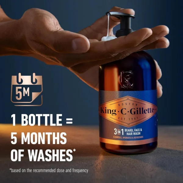 PACK X2 GEL DE DUCHA PARA BARBA KING C. GILLETTE 325ML
