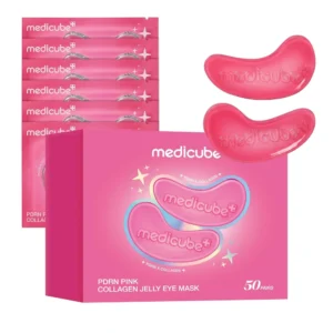 PARCHES OCULARES DE GELATINA DE COLÁGENO ROSA MEDICUBE PDRN 50 PARES