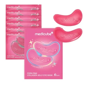 PARCHES OCULARES DE GELATINA DE COLÁGENO ROSA MEDICUBE PDRN 6 PARES