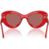 SWAROVSKI LENTES DE SOL SK6060 49 MM MUJER | TRANSPARENT RED/DARK VIOLET