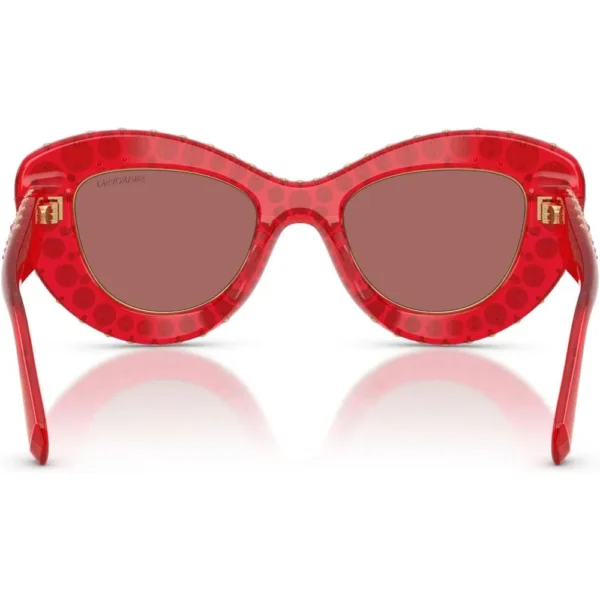 SWAROVSKI LENTES DE SOL SK6060 49 MM MUJER | TRANSPARENT RED/DARK VIOLET