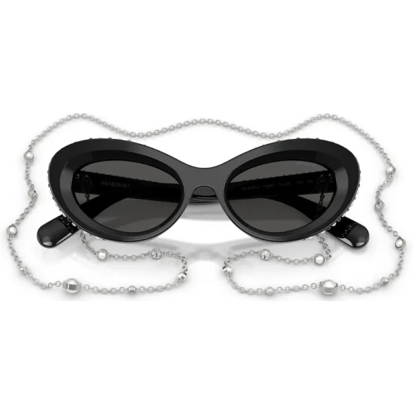 SWAROVSKI LENTES DE SOL SK6061 51 MM MUJER | BLACK/PEARL/DARK GREY