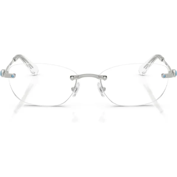 SWAROVSKI MONTURA OVAL SK1037 56 MM MUJER | SILVER/DEMO LENS