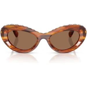 SWAROVSKI LENTES DE SOL SK6061U 51 MM MUJER | STRIPED HAVANA/DARK BROWN