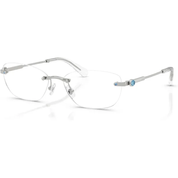 SWAROVSKI MONTURA OVAL SK1037 54 MM MUJER | SILVER/DEMO LENS