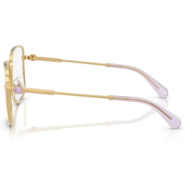SWAROVSKI MONTURA CUADRADO SK1036 55 MM MUJER | GOLD/LIGHT VIOLET/DEMO LENS