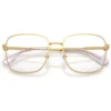 SWAROVSKI MONTURA CUADRADO SK1036 55 MM MUJER | GOLD/LIGHT VIOLET/DEMO LENS