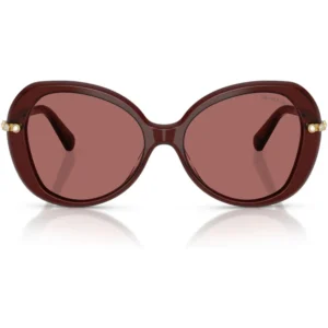 SWAROVSKI LENTES DE SOL SK6059 55 MM MUJER | TRANSPARENT BURGUNDY/DARK VIOLET