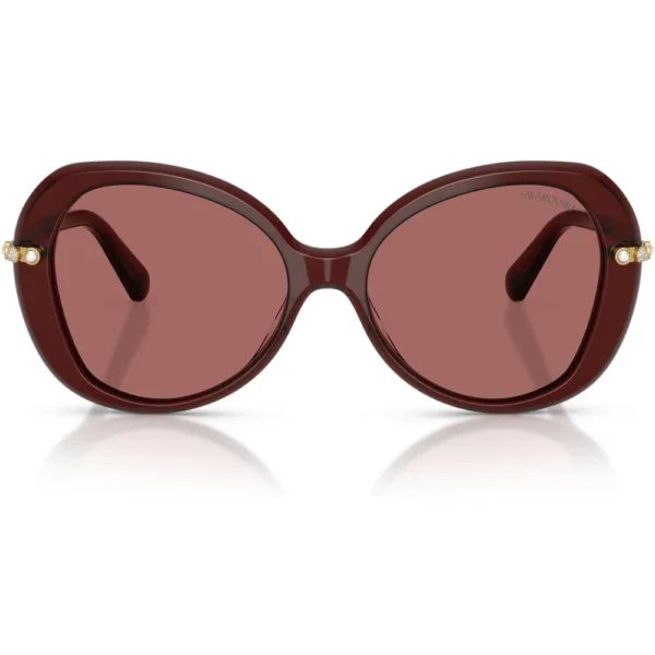 SWAROVSKI LENTES DE SOL SK6059 55 MM MUJER | TRANSPARENT BURGUNDY/DARK VIOLET