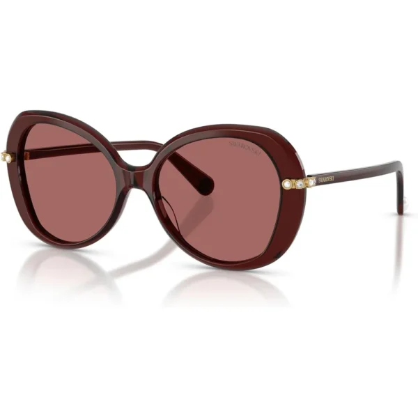SWAROVSKI LENTES DE SOL SK6059 55 MM MUJER | TRANSPARENT BURGUNDY/DARK VIOLET