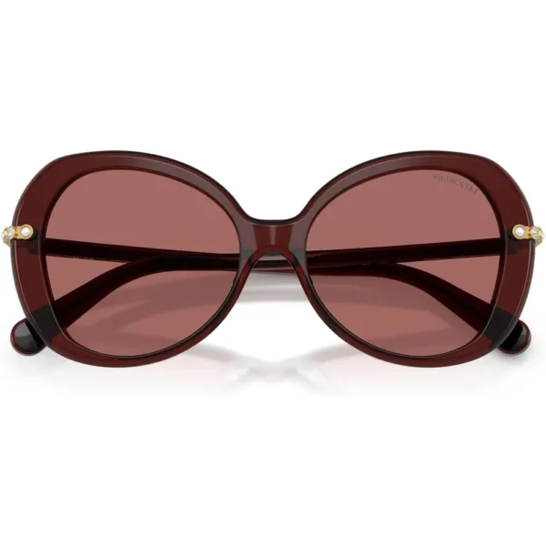 SWAROVSKI LENTES DE SOL SK6059 55 MM MUJER | TRANSPARENT BURGUNDY/DARK VIOLET