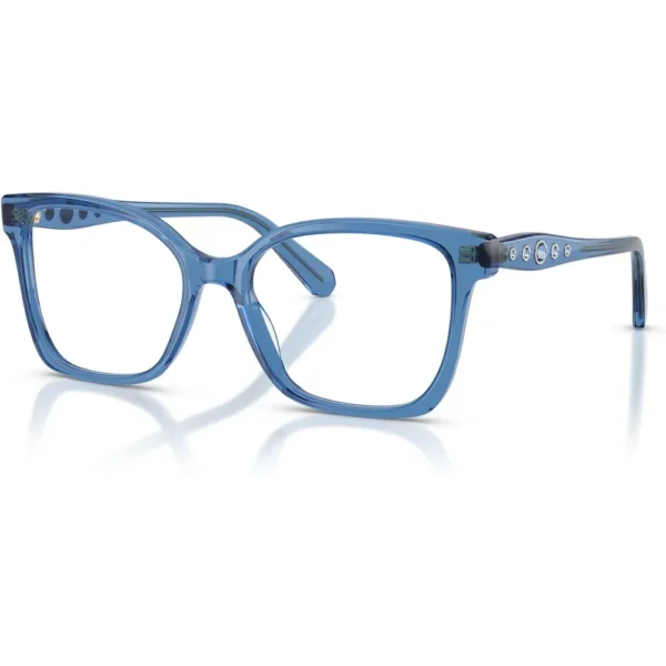SWAROVSKI MONTURA CUADRADO SK2061 55 MM MUJER | TRANSPARENT BLUE/DEMO LENS